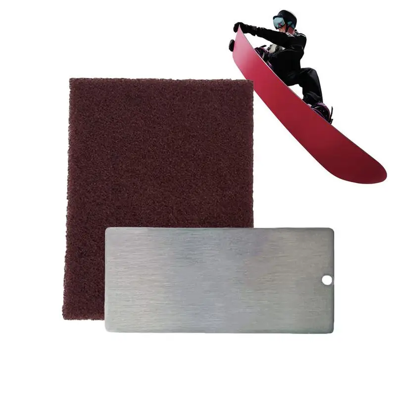 Ski Wax Scraper Stainless Steel Snowboard Wax Kit Practical Double Board Waxing Removal Tools Snowboard Maintenance Tool