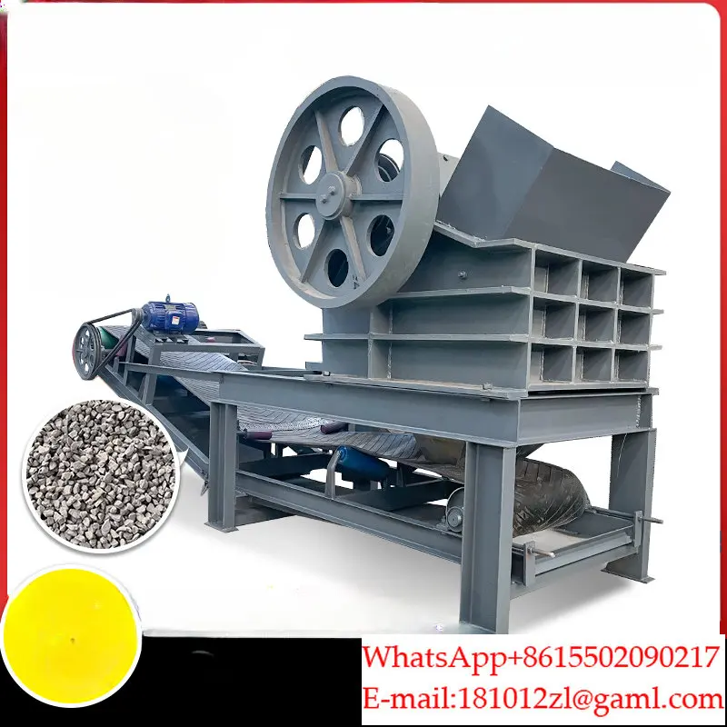 Mobile jaw crusher construction waste rock crushing sand making machine industrial commercial large stone crusher accessories