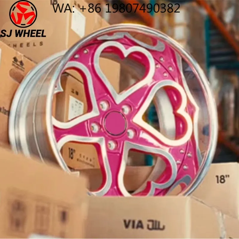 17-22 Inch Special Pattern Diamond Cut Chrome 2 Piece Forged Rims Fashion Design Aftermarket Universal Car Tuning Wheels