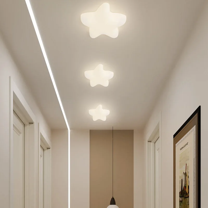 Imagem -04 - Modern Clouds Teto Lâmpada Led para Quarto Quarto de Criança Corredor Escadas Estrelas Lua Parede Decoração de Casa Iluminação Interior