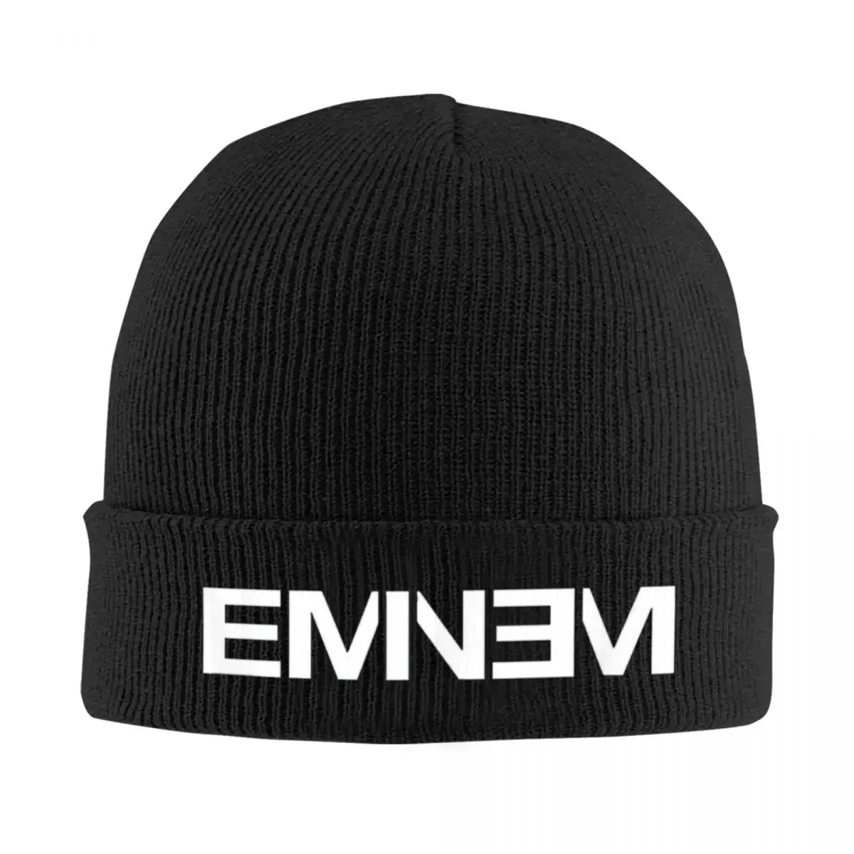 E-Eminem, gorros tejidos con texto liso oscuro de Rock, gorros de otoño e invierno, gorro informal de música Hip Hop de rapero a la moda, gorro acrílico