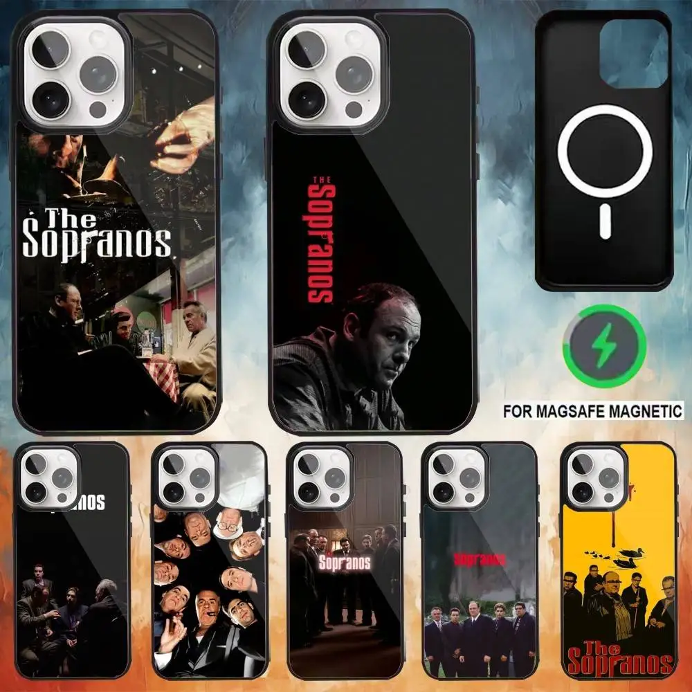 

The S-Sopranos TV Tony Soprano Phone Case For iPhone17,16,15,14,13,12,11 Plus,Pro Max Magnetic Magsafe Wireless Charging