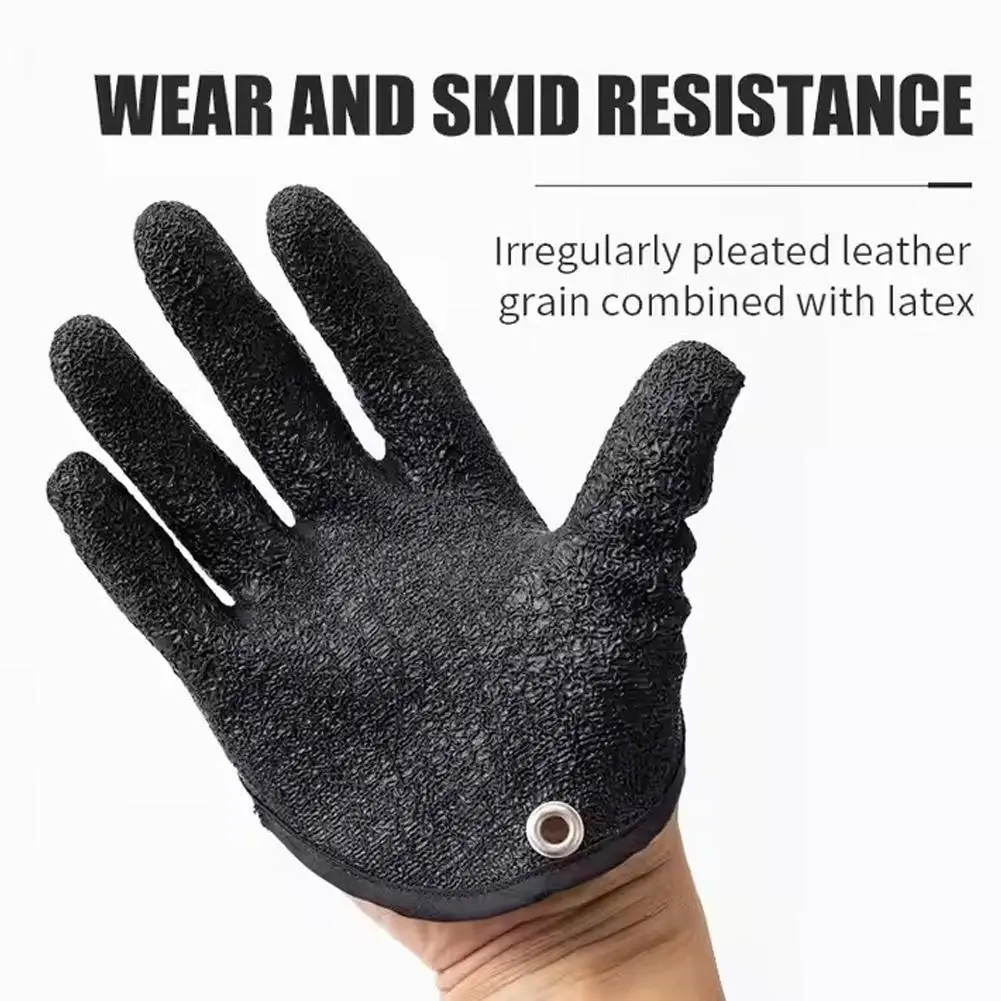 1 قطعة قفازات صيد الأسماك قفاز الصيد مع خطاف مغناطيسي قفازات عدم الانزلاق اصطياد الأسماك قفازات الصيد اللاتكس للملحقات