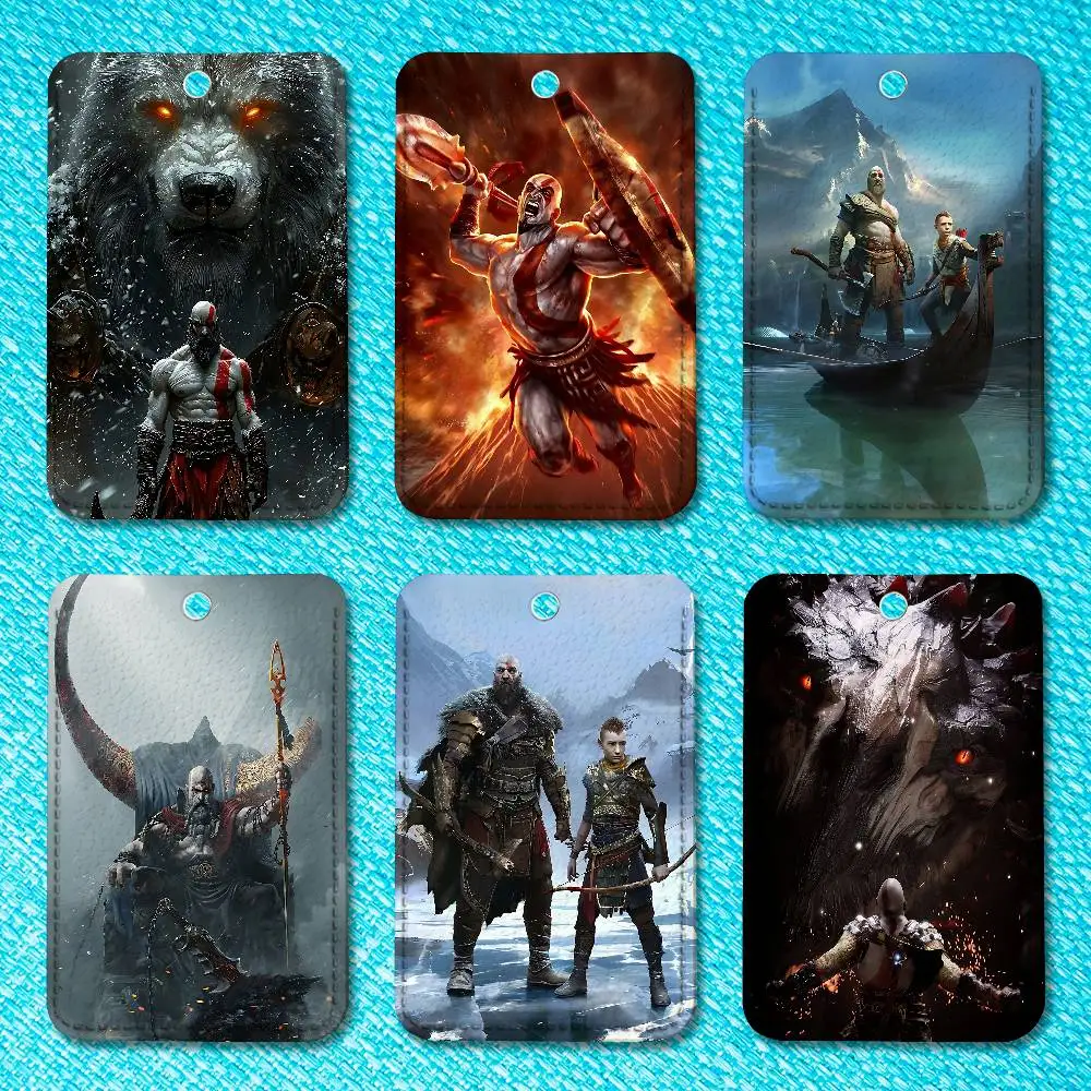 

G-God of W-War Game Custom Access Card Case Leather Card Holder Transportation Card Case Gifts