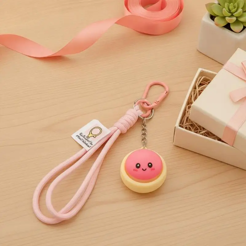 Creative Baozi Dumpling Keychain 1Pcs with Small Steamer Fashion Pendant for Bridal Wedding Party Favor Guest Gifts