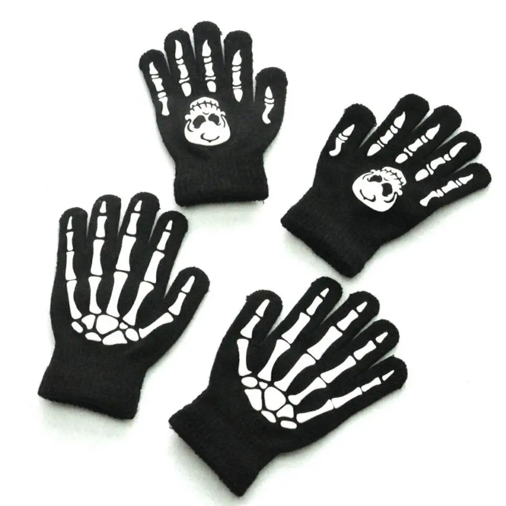 Guantes de esquí para Halloween, manopla para pantalla táctil, Calavera, fantasma, garra, decoración para fiesta de ciclismo, Unisex, mantiene el