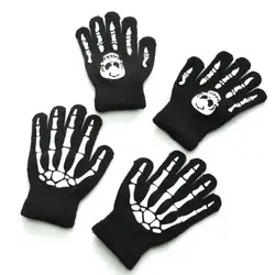 Guantes de esquí para Halloween, manopla para pantalla táctil, Calavera, fantasma, garra, decoración para fiesta de ciclismo, Unisex, mantiene el calor, para adultos y niños