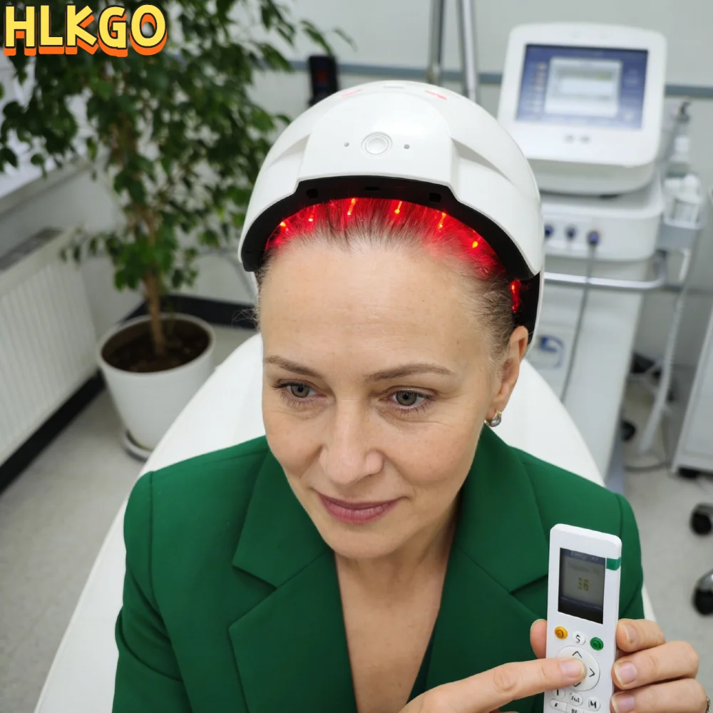 

6750mW 300PCS LLLT Laser Cap Hair Growth 660nm&650nm Red Light Therapy Helmet for Hair Loss Seborrheic Alopecia Treatment