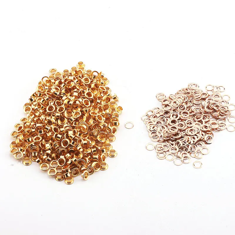 400 Sets 4.5mm Rose gold Tone Shoelace Eyelets Garments Grommets Shoes Supplies High Quality Sewing Crafts Accessories