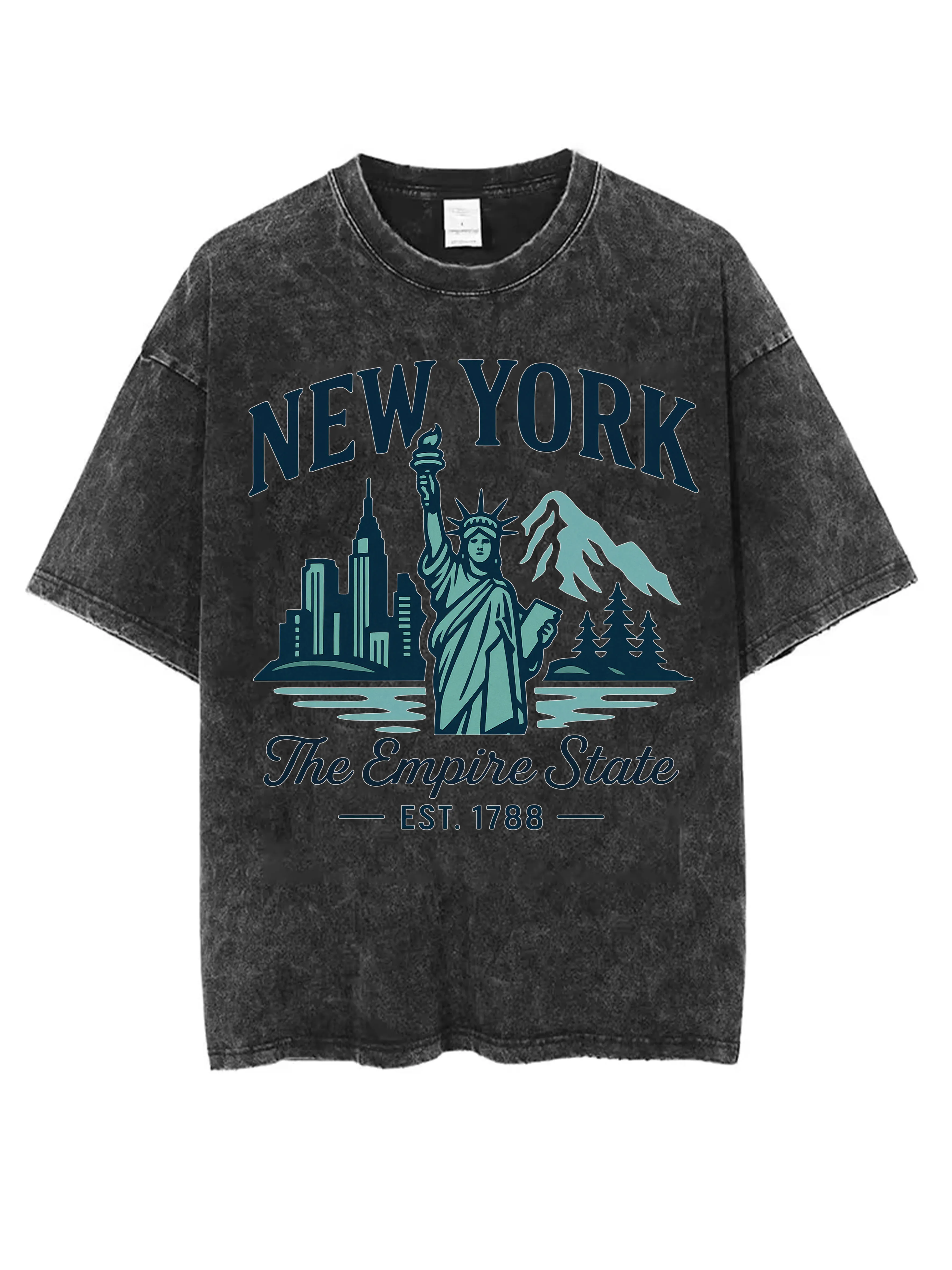 

NEW YORK It Is What It Is And It Is Not Great Unisex Black Washed Round Neck T-Shirt for Men Women Perfect for Winter Christmas