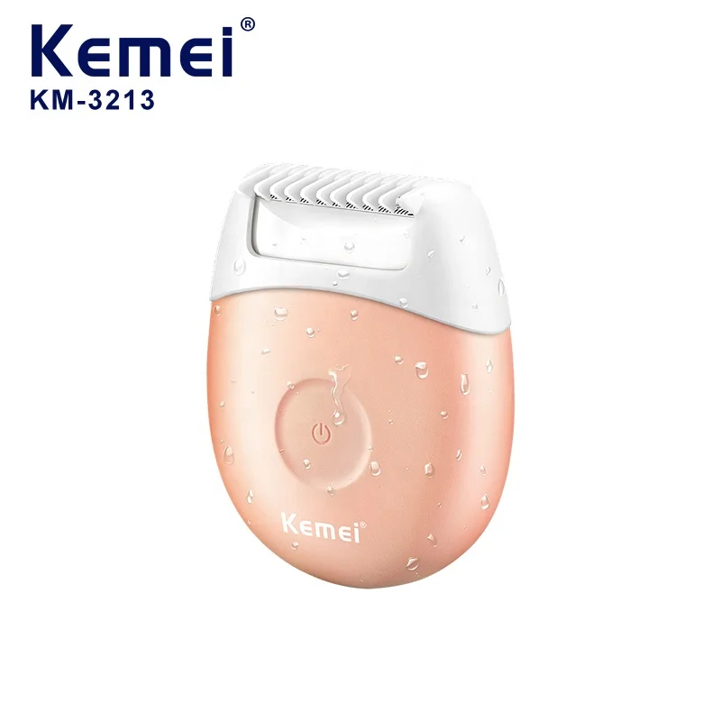 تصميم صغير ملء سريع دون تلف الجلد مزيل شعر الجسم Kemei Km-3213 Usb شحن مقاوم للماء الجسم الحلاقة لنزع الشعر