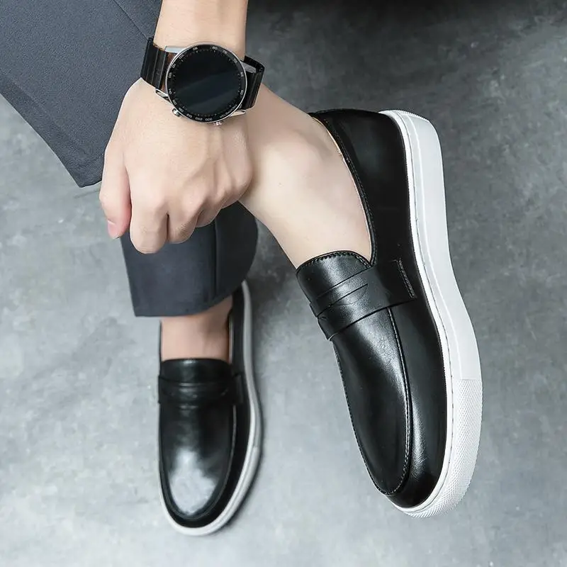 Elegant Dress Leather Shoes Black Leather Shoes Men\'s Business Business Formal Wear British Men Suit