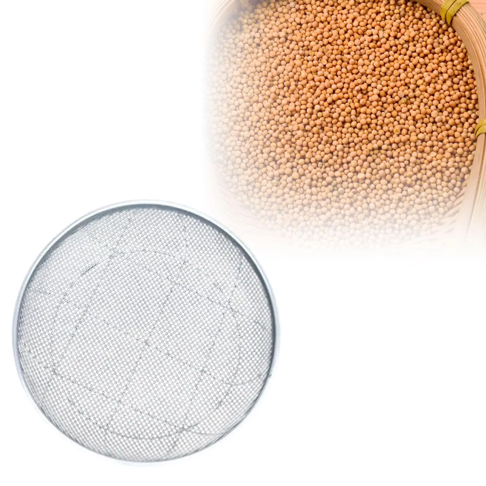 Garden Soil Sieve Metal Mesh Sifter Portable Screening Hand Tool for Earth Sand Rock Compost Filter