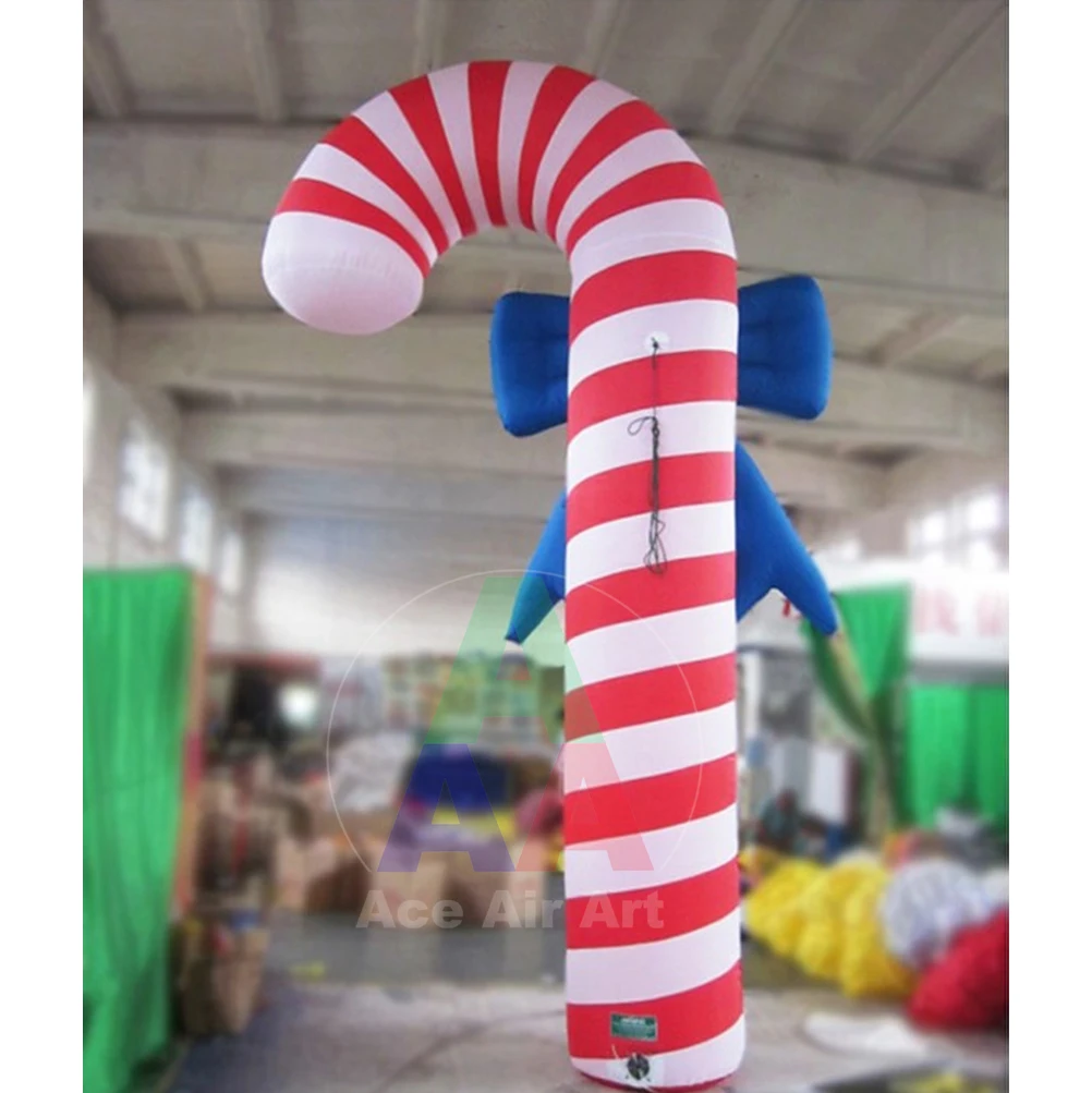 4mH Giant Inflatable Candy Cane Advertising Decoration for Xmas Party