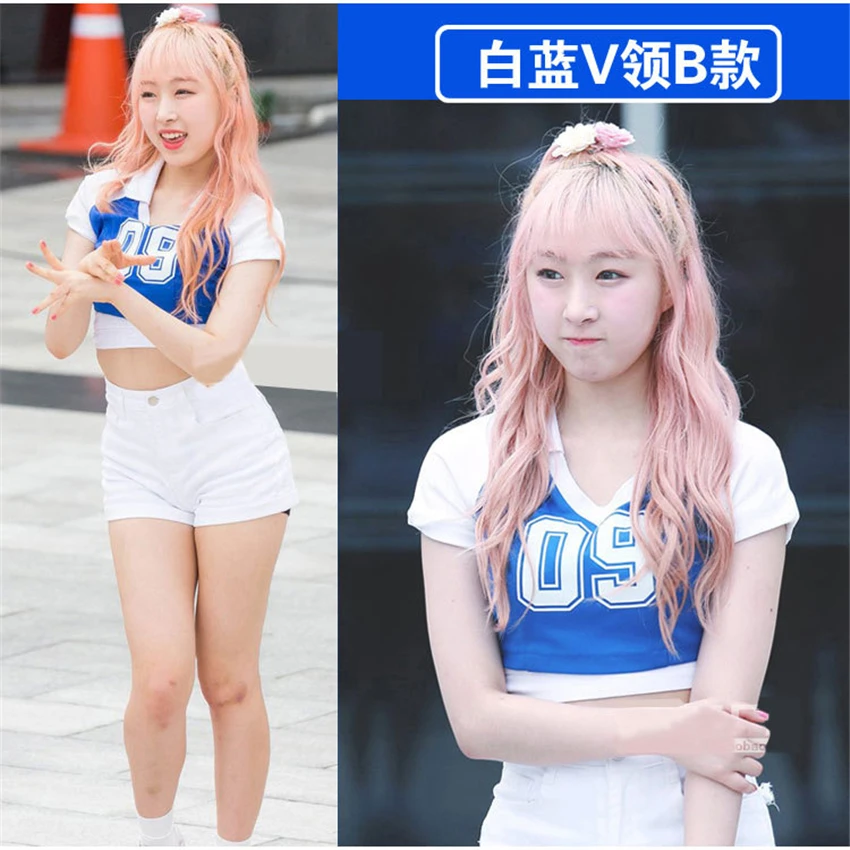 Koreanische Frauen Team Kostüme High School Mädchen Fußball Basketball Baby Cheerleader Kostüm Sport Jubel Uniform Top mit Rock