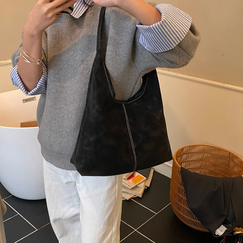 حقيبة يد هوبو من ليفتسايد تريند للنساء حقائب يد ومحافظ جلدية عصرية من البولي يوريثان محفظة كتف نسائية للاستخدام اليومي في الخريف #3