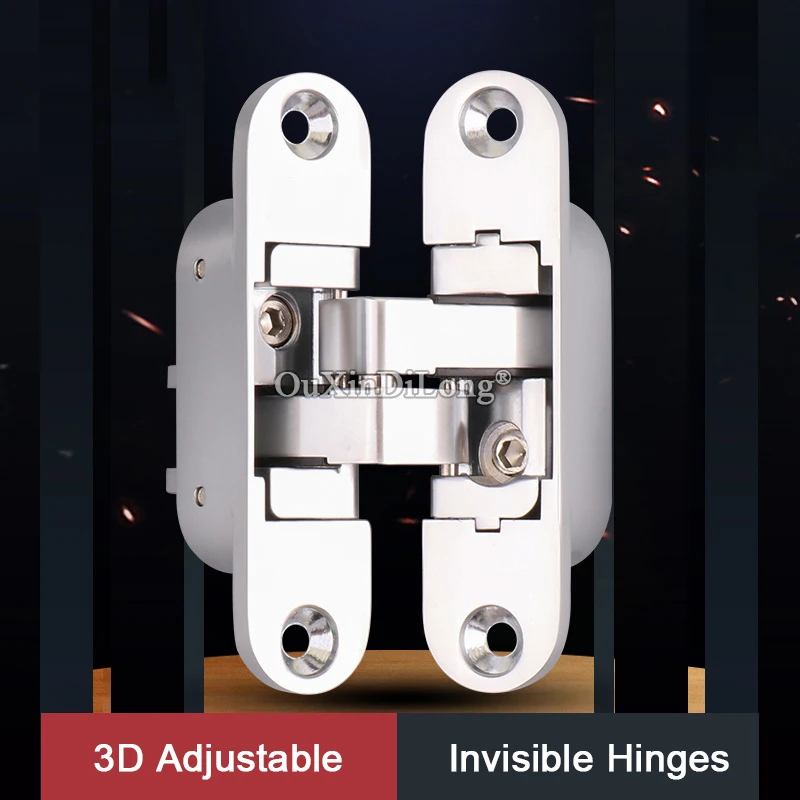 

3D Adjustable Invisible Conceal Door Hinges Heavy Hidden Door Caravan Worktops Cross Hinges Background Wall Folding Door Hinges