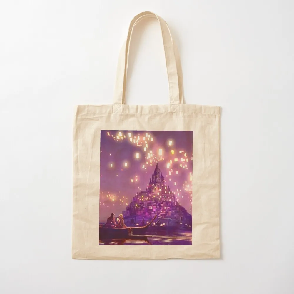 

Glowing Castle Print Tote Bag handbag shopping cart bags Shopper shopping trolley bag Canvas Tote Bag