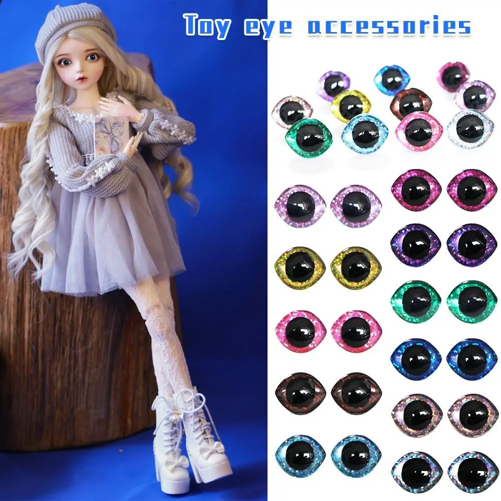 New Design 10pcs Oval Eyes Clear Safety Three-dimensional 3D Eyes 20x23mm Toy Eyes Doll