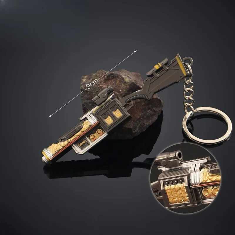 9 cm/3,54 pulgadas Helldivers 2 Mini pistola soporte acrílico LAS17 hoz de doble filo periféricos de juego modo LAS17 regalo de cumpleaños para niñas y niños