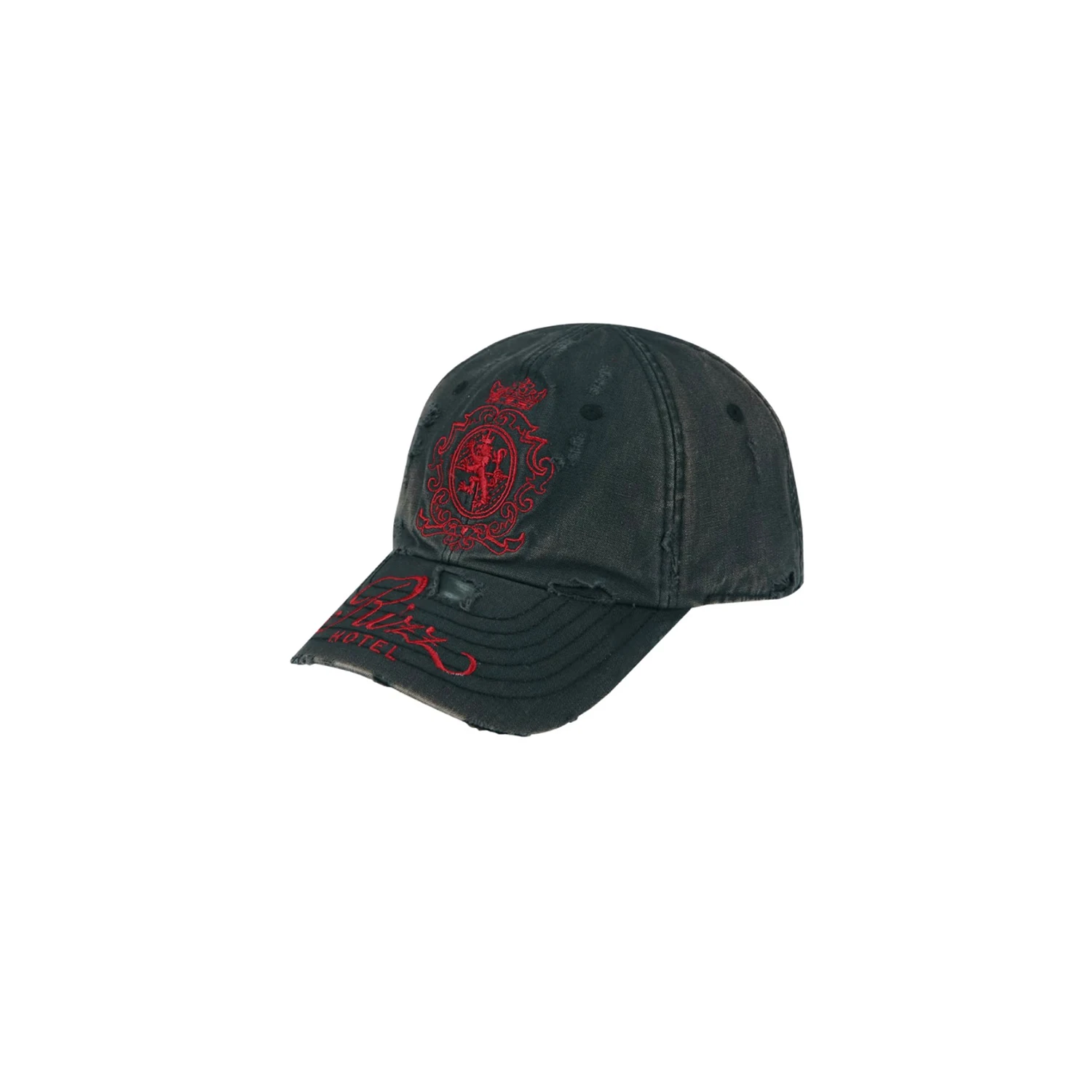 Protocol Index 26SS Litz Hotel Embroidered Washed Baseball Cap Adjustable High Top Cotton Unisex Street Style Cap for Casual ...