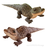 100cm Simulated Large Crocodile Reptile Plush Doll Lifelike Fierce Red And Green Crocodile Plush Doll Decorated The Living Room