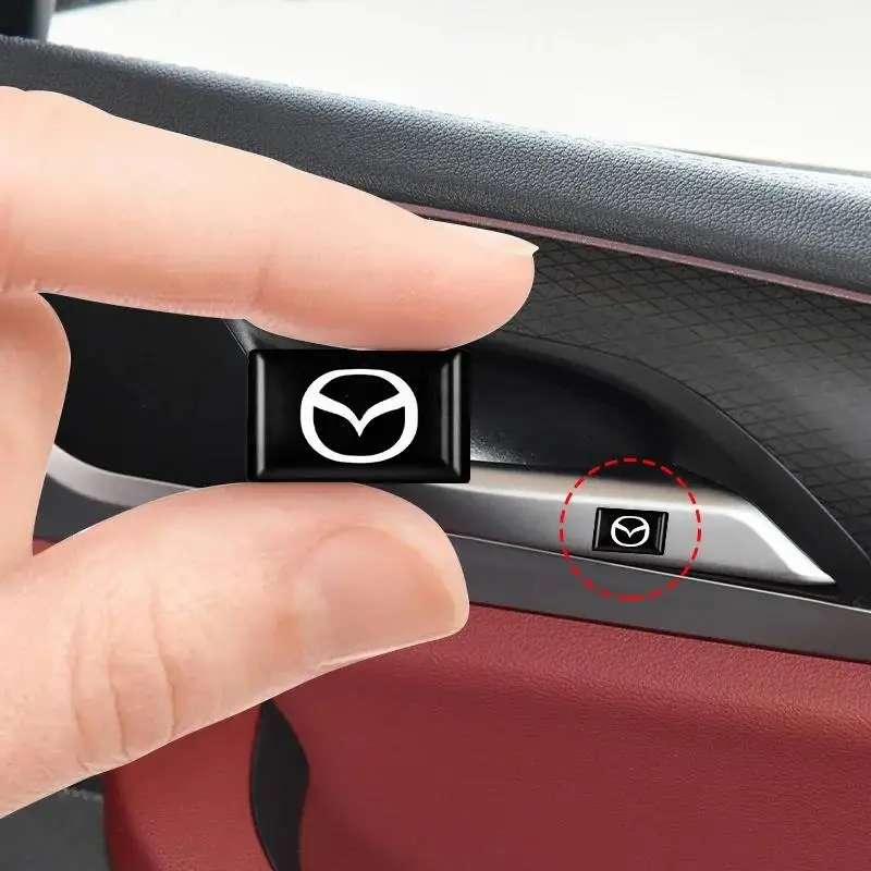 10 pçs 3d logotipo do carro estilo epóxi emblema emblema adesivos interior decorar acessório para mazda 3 6tenza axela demio cx3 cx5 mp ms