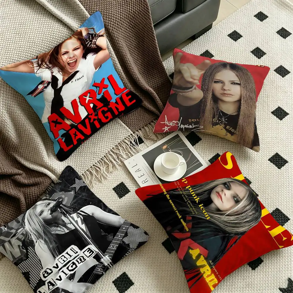 Singer A-Avril Lavigne  Personalized picture text home decorative pillows Household Gifts 45x45cm