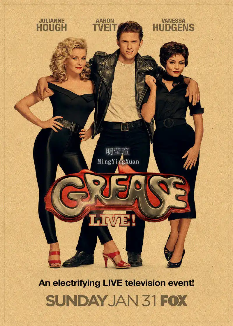 الشحوم الفيلم المشارك 1978 Vintage ريترو كرافت ورقة ملصق جدار ملصق ملصق ديكور المنزل ، جدار ديكور هدية #3