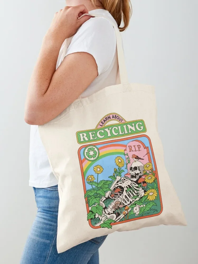 Learn About Recycling Tote Bag Women's bag the screen