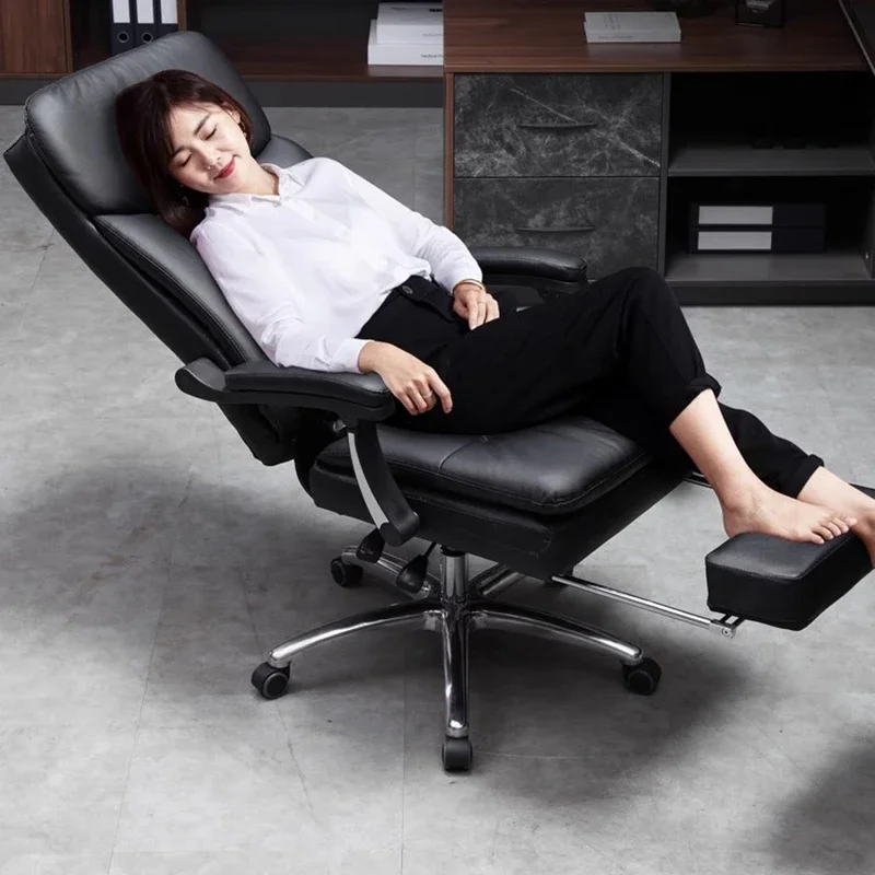 Mobile Executive Recliner Office Chair Nordic Massage Working Metal Rotating Armchairs Salon Foot Rest Cadeira  Furniture