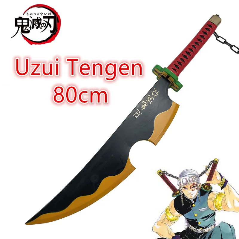 Anime Original  Katana Cosplay Weapon  Sword Orange Uzui Tengen Kyoujurou Tanjirou Swords 80cm