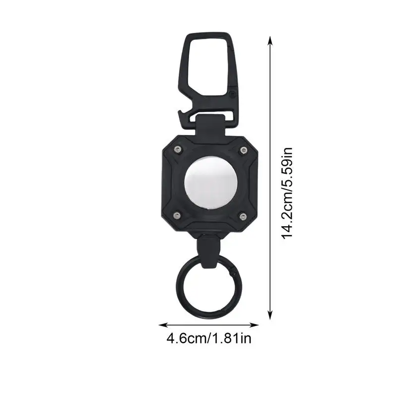 Heavy duty keychain anti loss and airtag sleeve positioning and tracking device retractable keychain clip easy to pull buckle