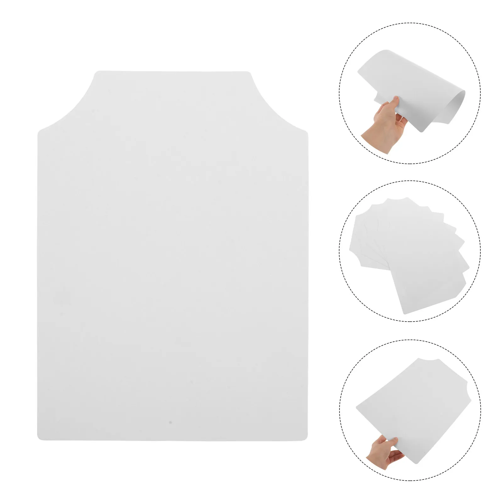 50Pcs Elegant White Cardboard Shirt Board Inserts T-Shirt Display Form Folding Support Garment Packaging Wardrobe Organization