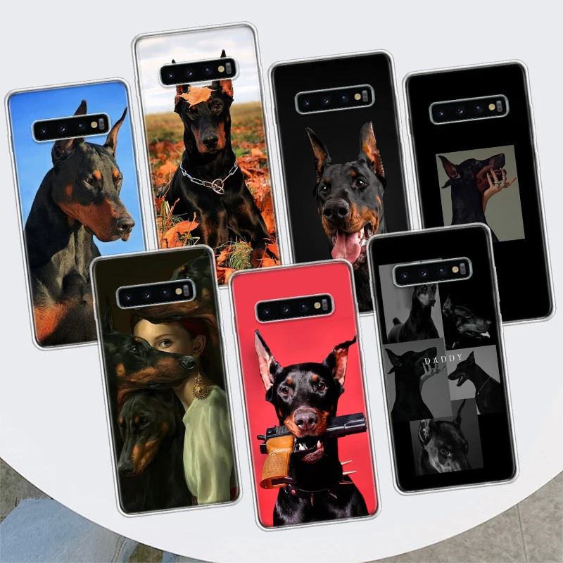 Black Dachshund Doberman Phone Case For Samsung Galaxy M21 M12 M31S M32 M51 M52 Note 20 Ulte 10 Plus 9 8 J4 J6 + J8 M11 F52 F62