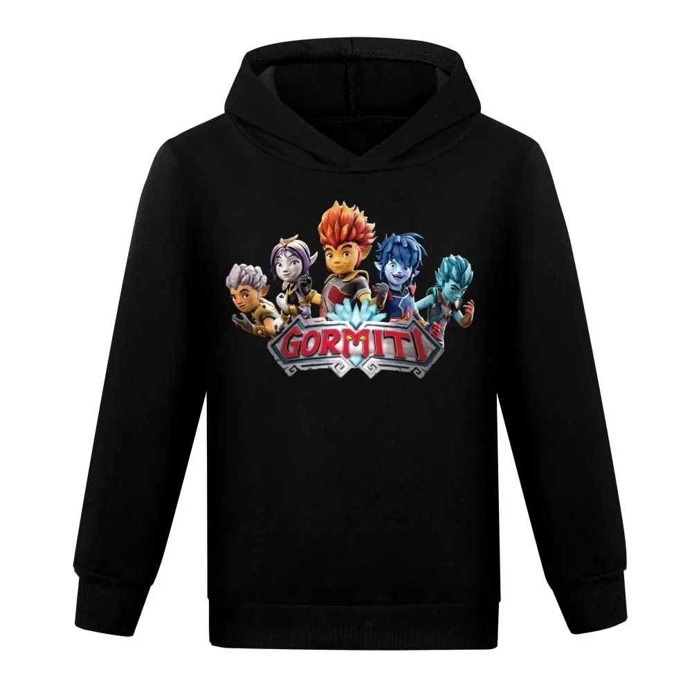 Game Gormiti Toddler Pullover Hoodie Spring Autumn Cartoon Kids Clothes Girls Boys Long Sleeve Sweatshirt Fall Children Outwear