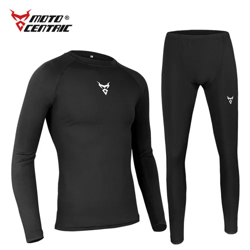Imagen 1 del producto Ropa interior motocéntrica para motocicleta, conjunto de secado rápido, ropa para el sudor para motocicleta para hombre, capas Base, Calzoncillos largos ajustados, conjunto de Tops y pantalones