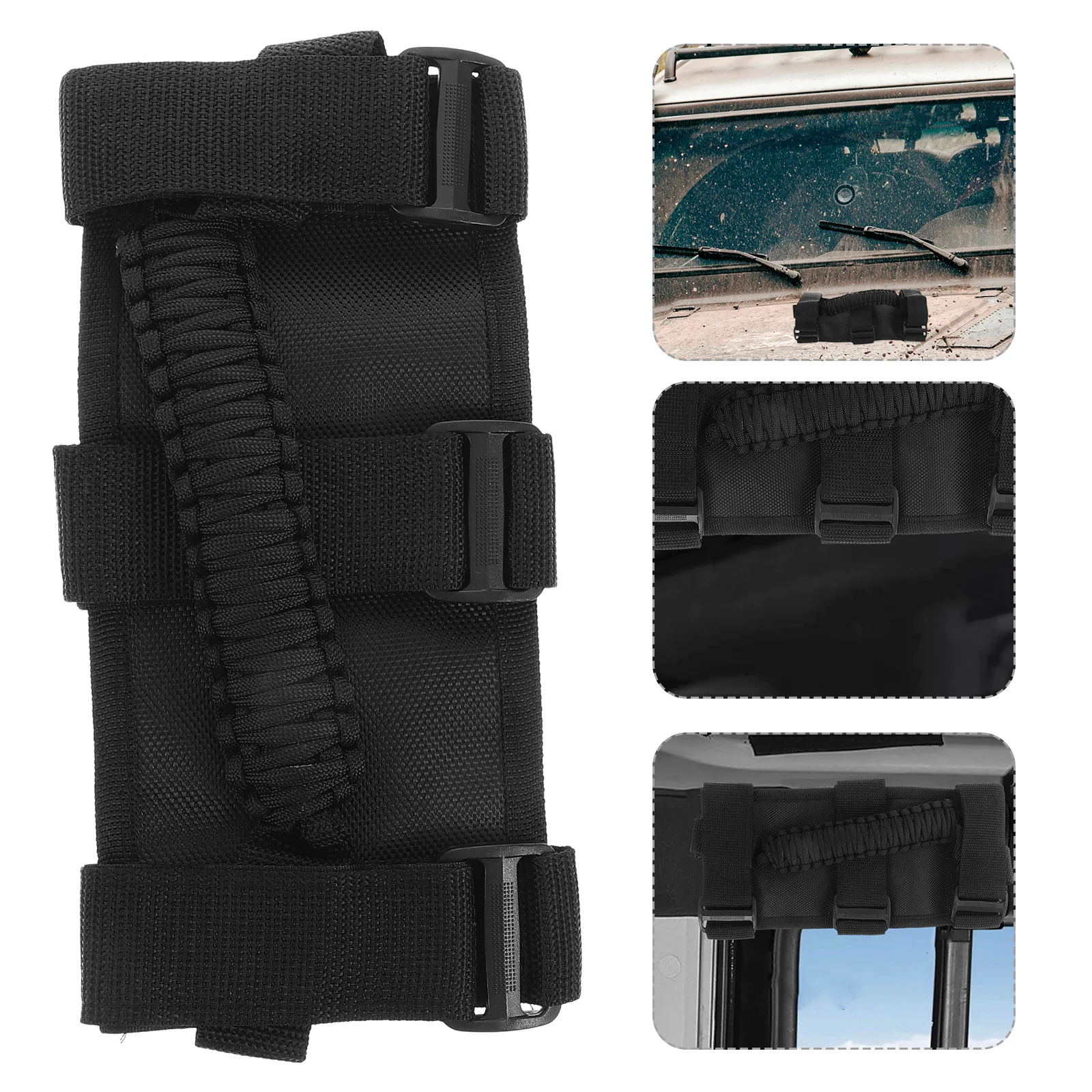 

Car Roof Paracord Grab Handle Nylon Roll Bar Handle Compatible Passenger Safety Offroad Accessories