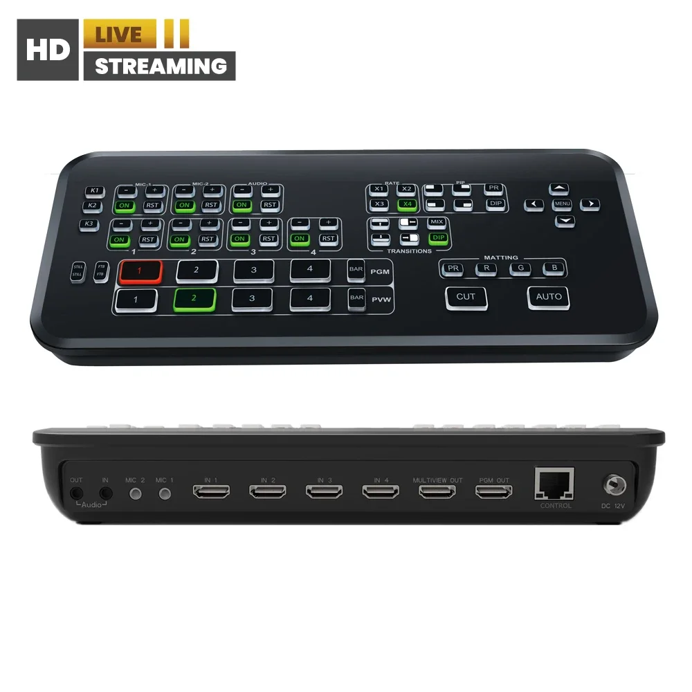 Multiple Camera HDMI Live Stream for Church Worship MINI Video Switch Stream Studio Video Mixer Capture Card