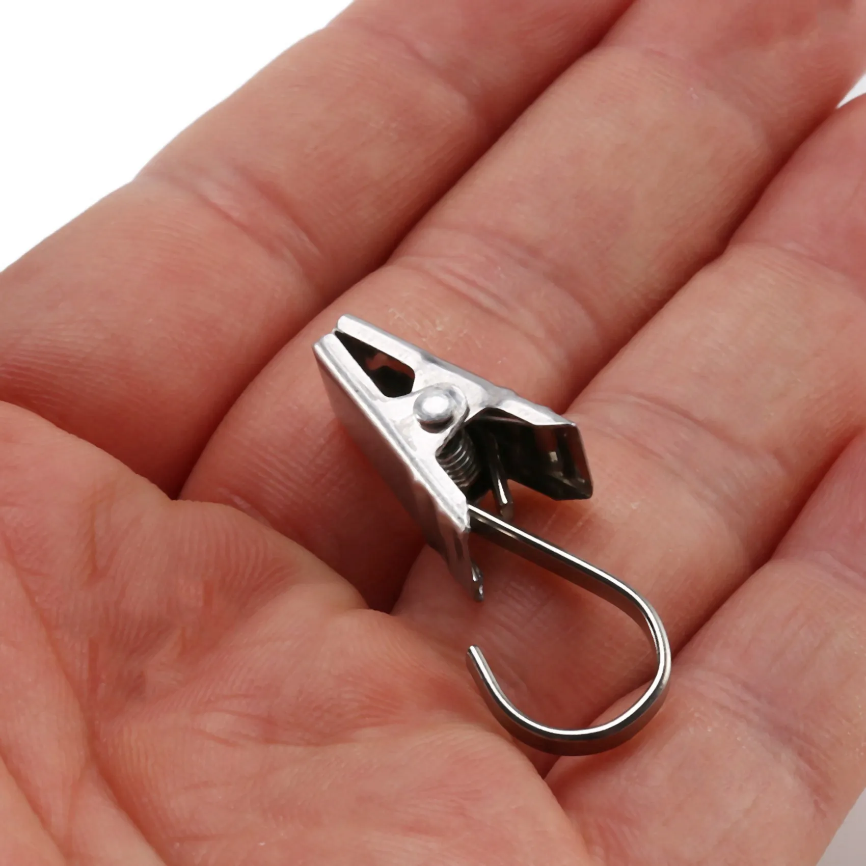 150PCS Stainless Steel Clips Hooks Clip Rings Metal Curtain Clips For Photos, DIY Crafts