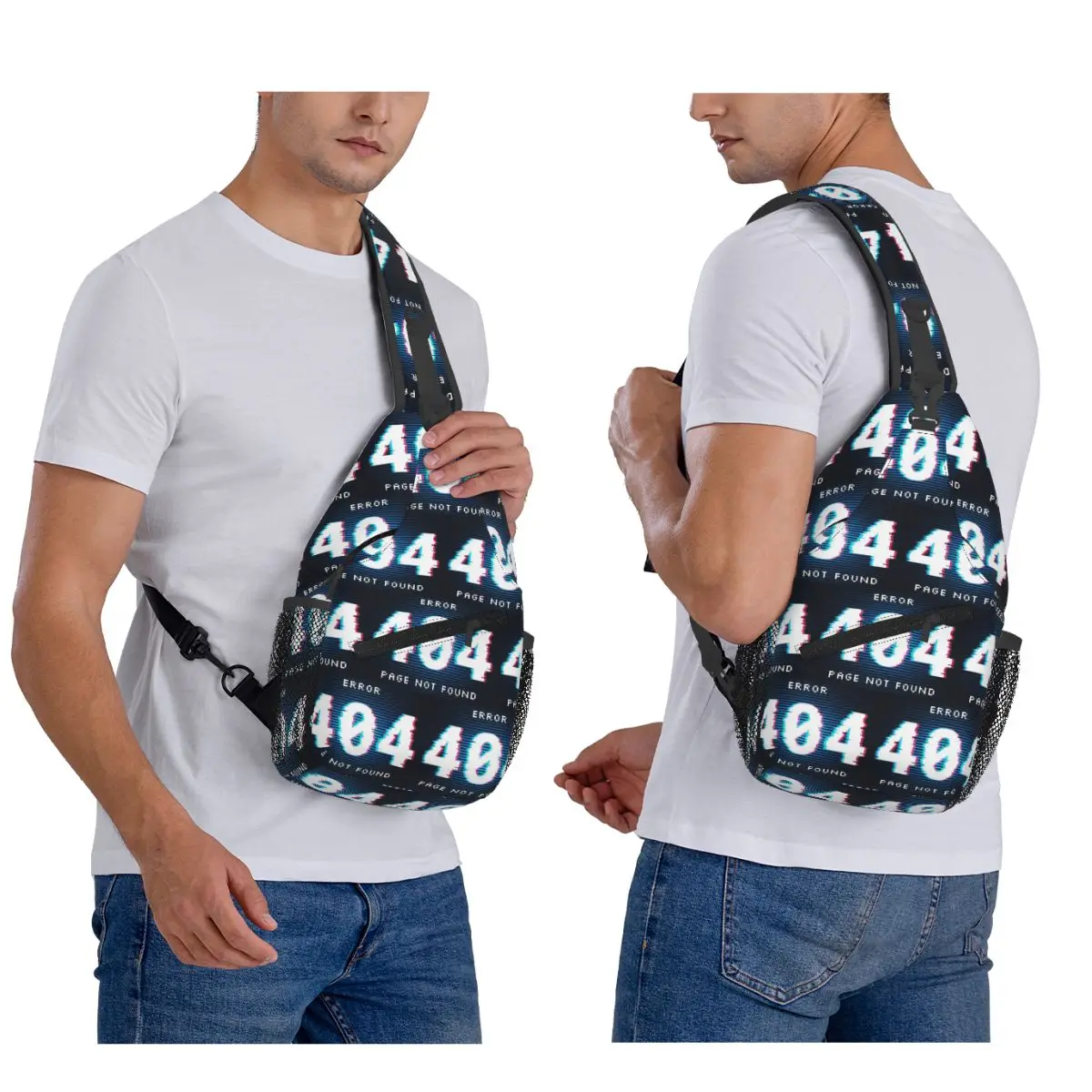 

NEW Original Design Error 404 Cartoon Animation Tv Chest Bag Men Sling Crossbody Backpack Chest Bag Hiking Daypack Shoulder Bag