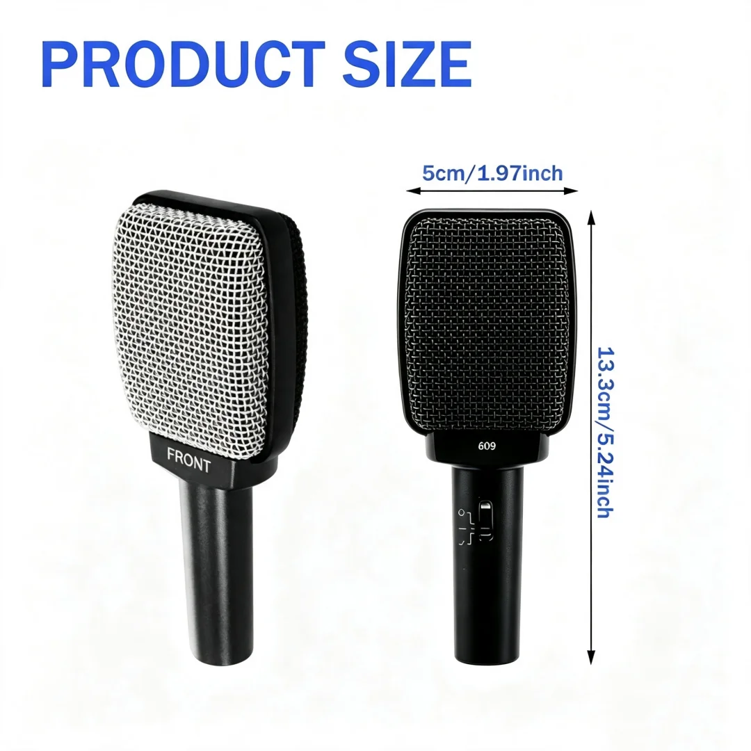 LN-609 Professional Percussion Instrument Recording Microphone SuperCardioid Dynamic Hanging Mic Durable Used in Drums Guitar