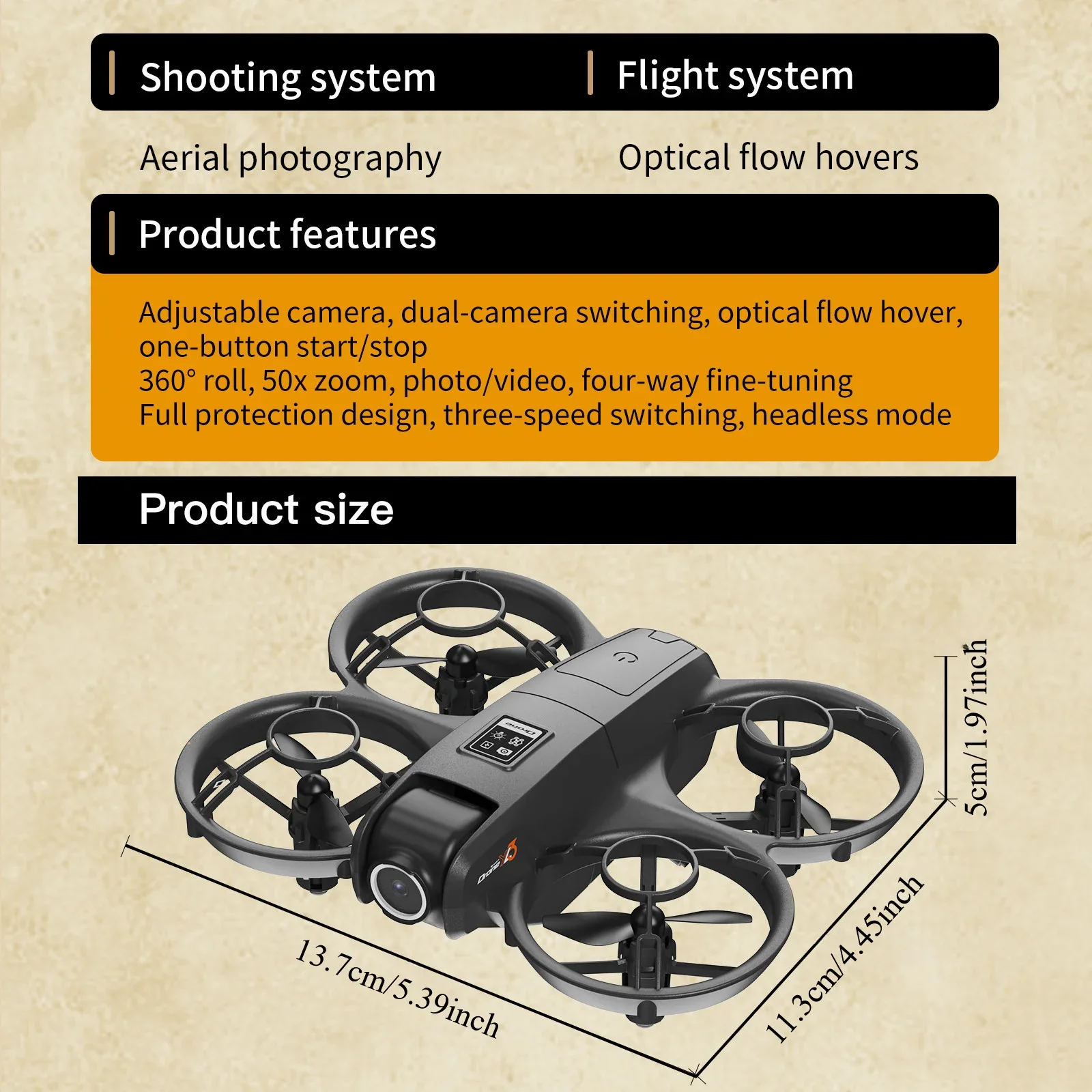 Drone de Viaje Plegable YL3 con Doble Cámara HD Antivibración, Control por Gestos y Posicionamiento por Flujo Óptico S6434bca486b24bc9b508d786ce67fab0h