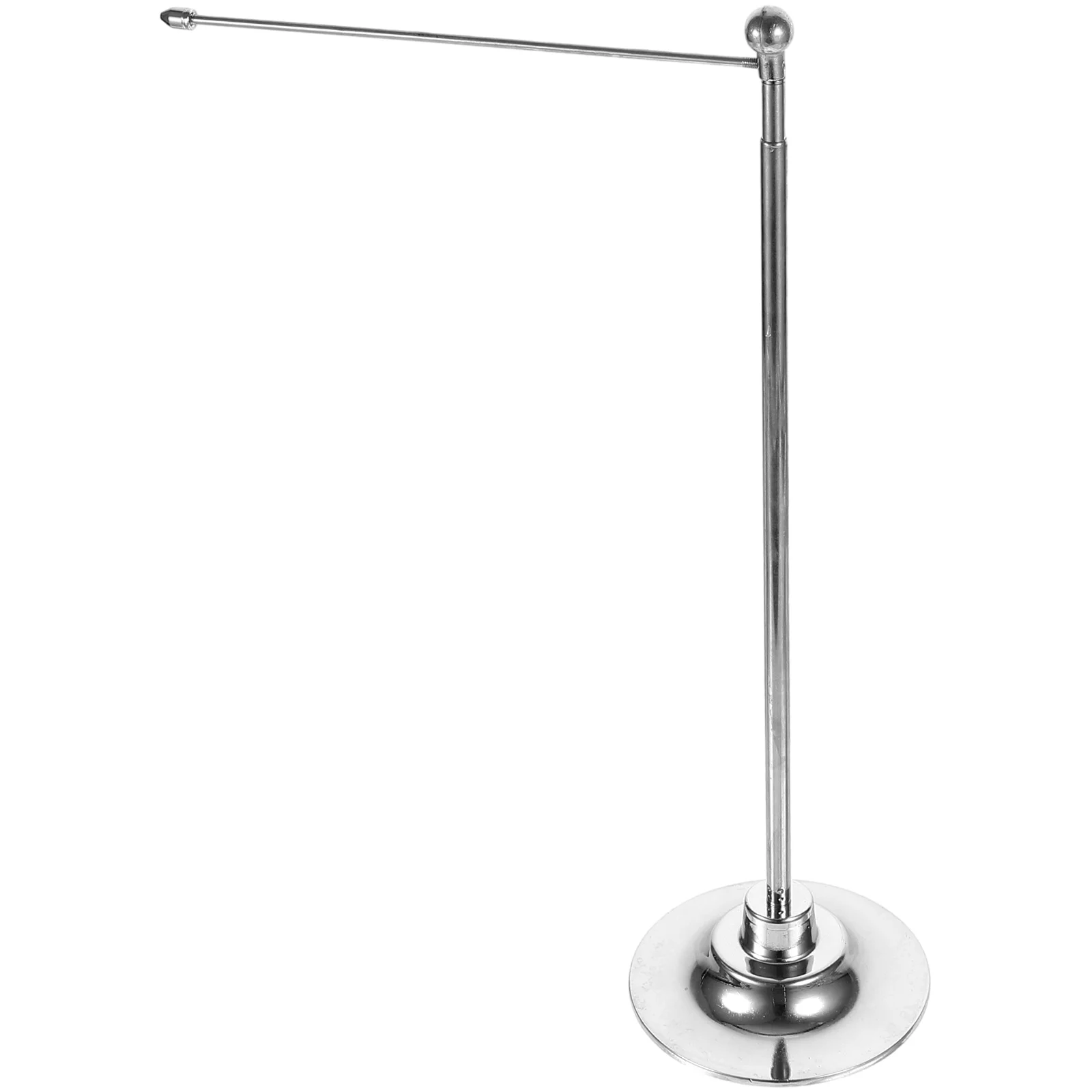 Desktop Flagpole Bracket Metal Holder Household Base Fixing Pedestal Stand Support Stable