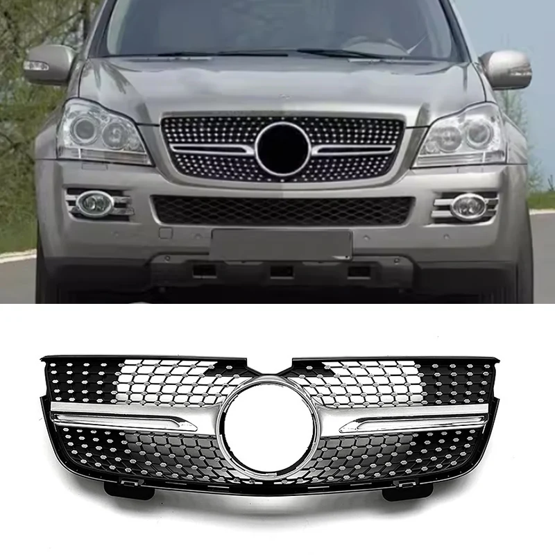 Front Grille For Mercedes Benz GL Class X164 GL350 GL450 GL500 GL550 2007-2009 Front Bumper Racing Grill Tuning Accessories