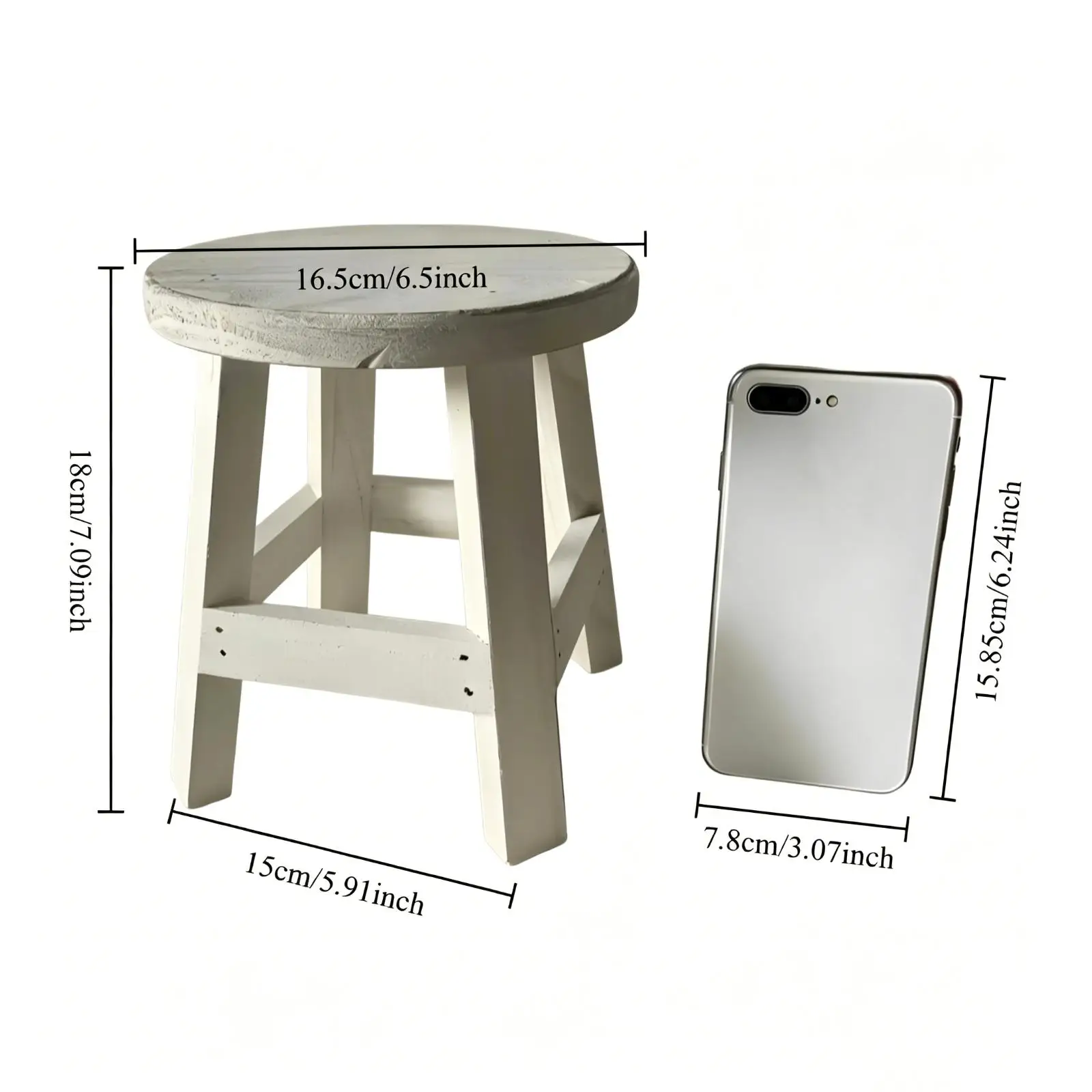 Plant Stool Display Stand Small Wooden Flowerpot Riser Rustic Plant Table for Indoor Plants Office Garden Desktop