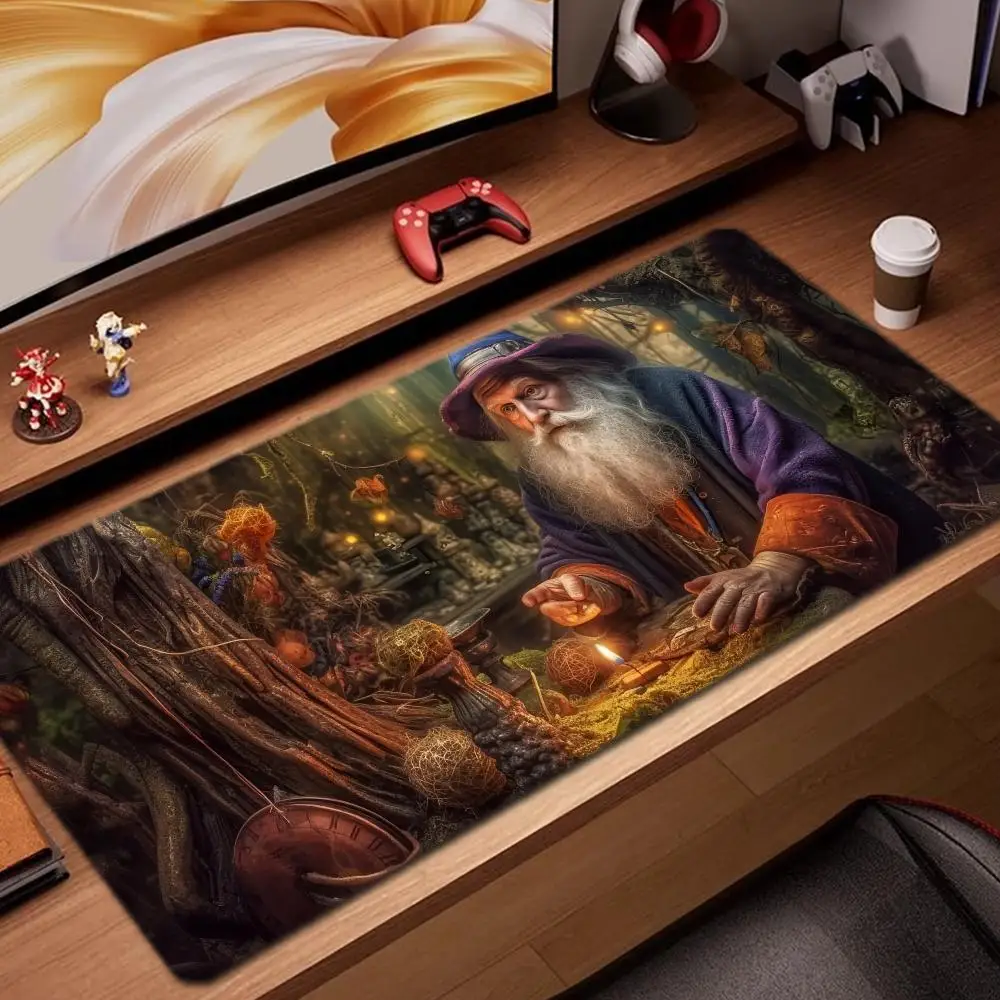 

Wizard Mouse Pad Game Accessories keyboard pad XXL large locking edge 900X400 mm table mat Gaming mousepad