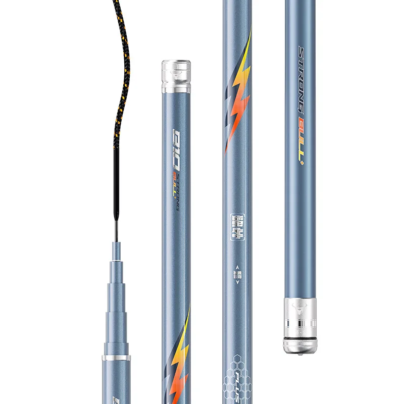 

Rod Bull Lightweight Large Object Giant Fishing Hand Super Hard Ultra Light Silver Carp and Bighead Carp Green