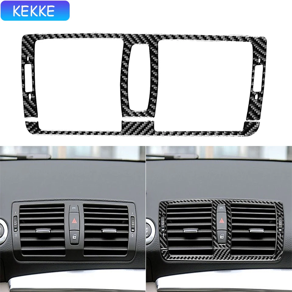 

Carbon Fiber Stickers Car Central Air Outlet Trim Car Styling Decoration For BMW 1 Series E81 E82 E87 E88 2008-2013