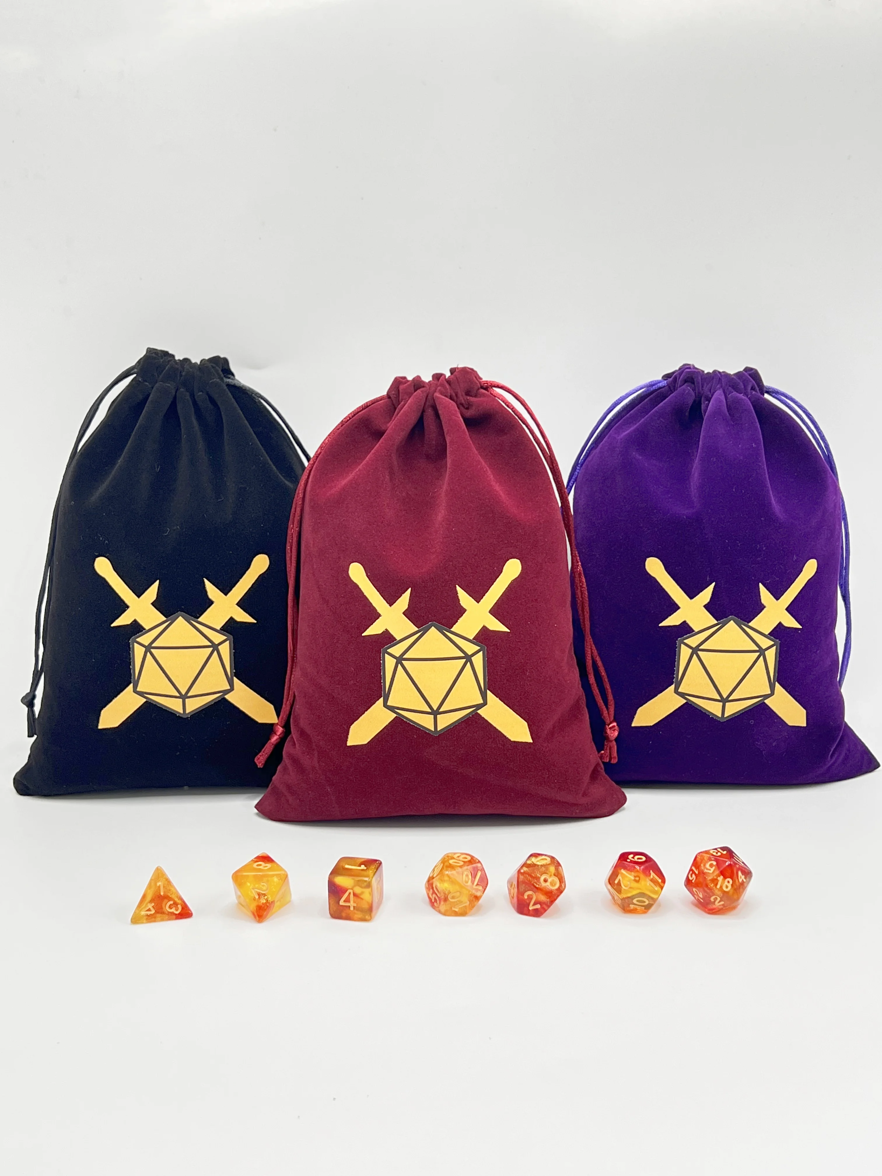1 szt. Torba na kości I aksamitna etui ze sznurkiem idealny rozmiar na karty Tarota Oracle Dungeons and Dragons akcesoria runy biżuteria — zdjęcie 2
